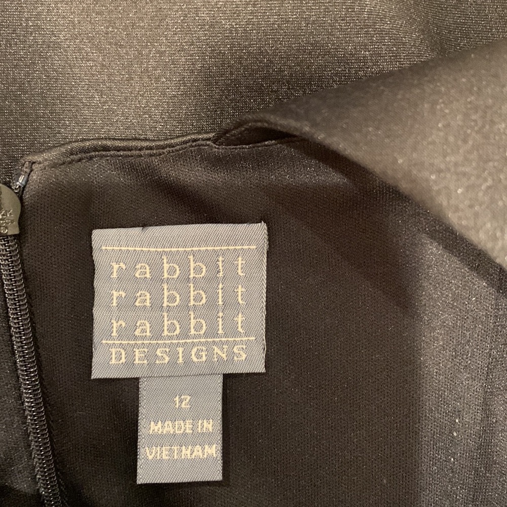 Rabbit Rabbit Rabbit Designs One Shoulder Black D… - image 5